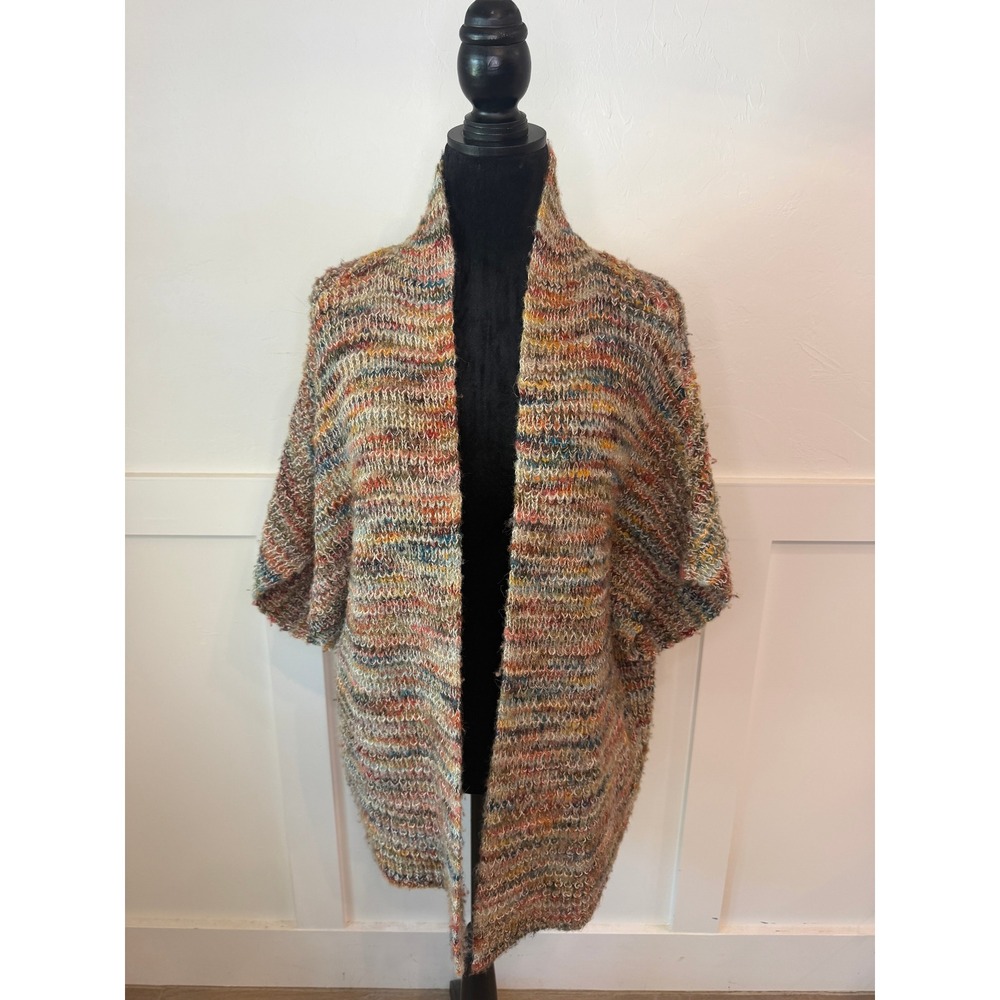 Peruvian Connection Multicolor Alpaca-Style Cocoon Cardigan M/L - Picture 2 of 7